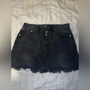 Umgee black denim skirt